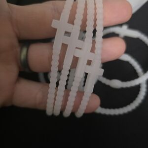 Elegant Glow In The Dark Cross Bracelet Set